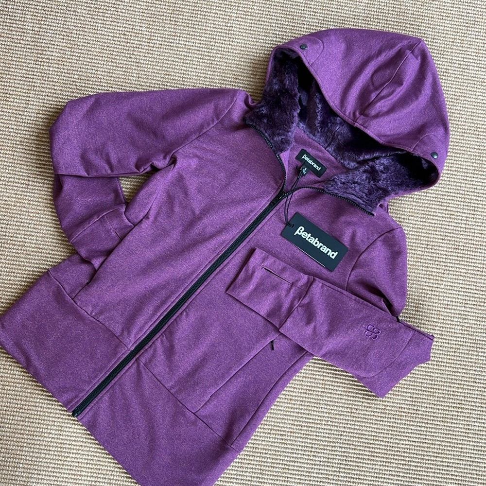 -NWT Betabrand Knockout Travel Zip-up Purple Hoodie S